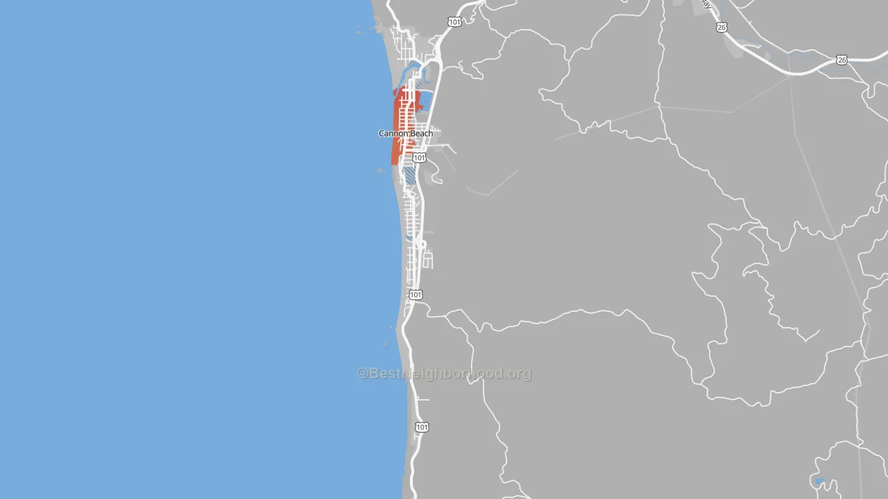 Transit Grade map of Tolovana Park, OR