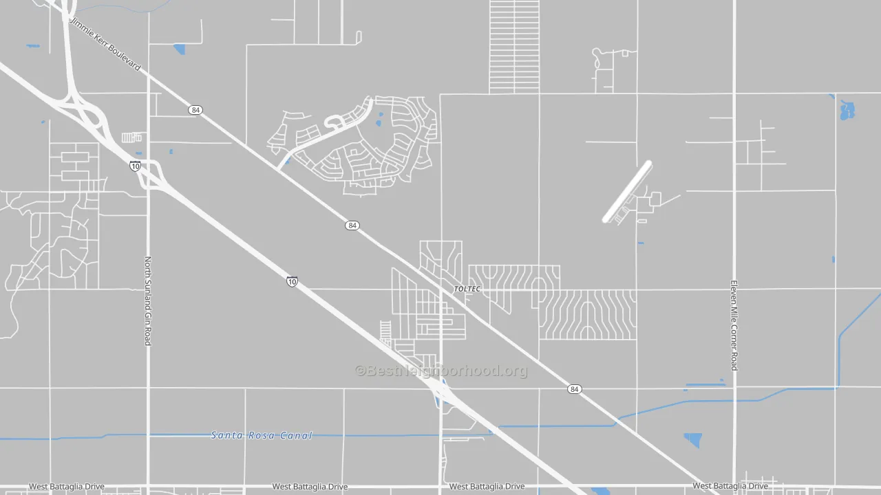 Transit Grade map of Toltec, AZ