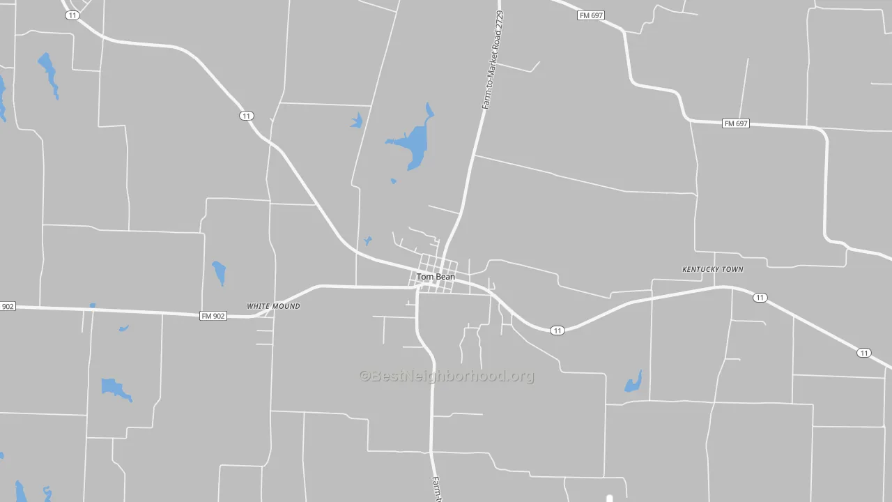 Transit Grade map of Tom Bean, TX