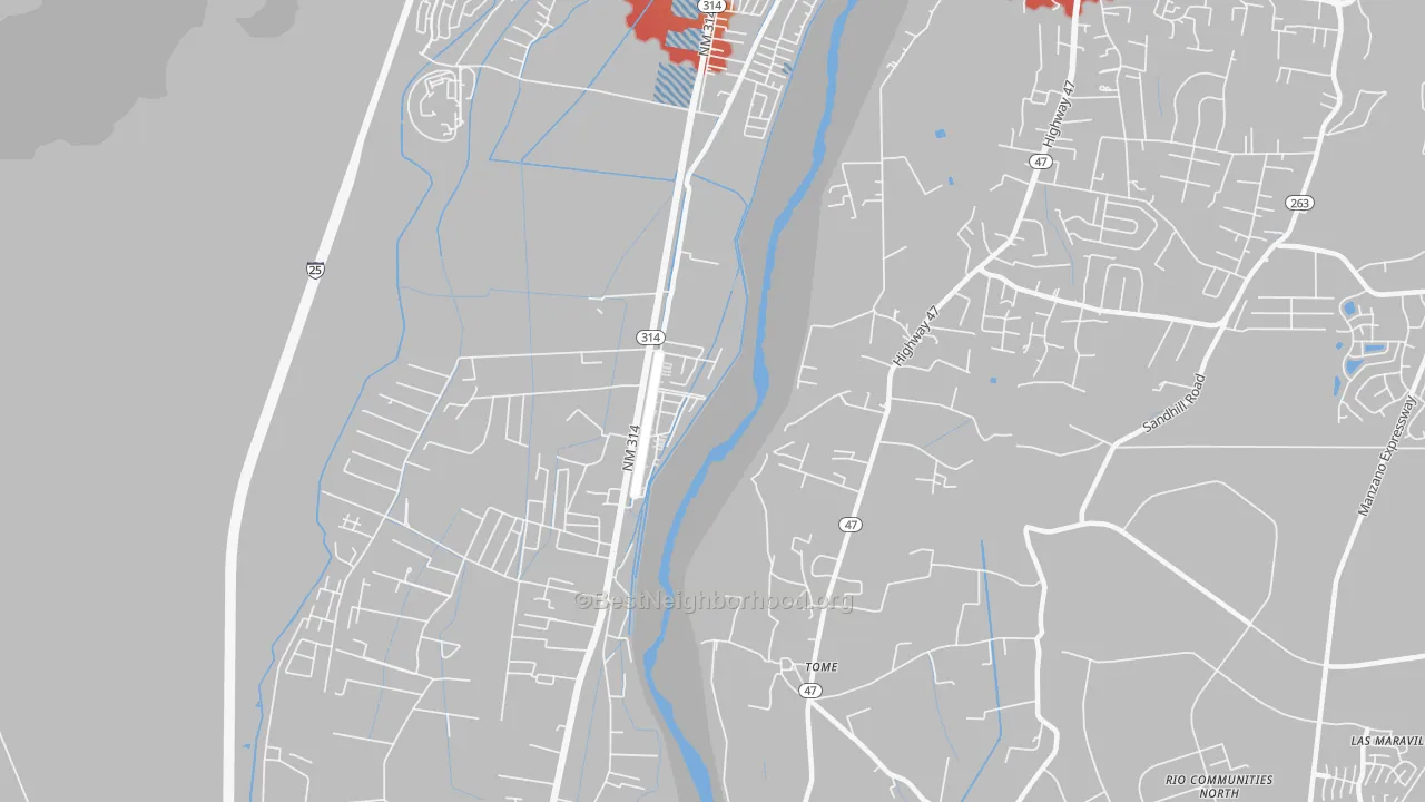 Transit Grade map of Tome, NM