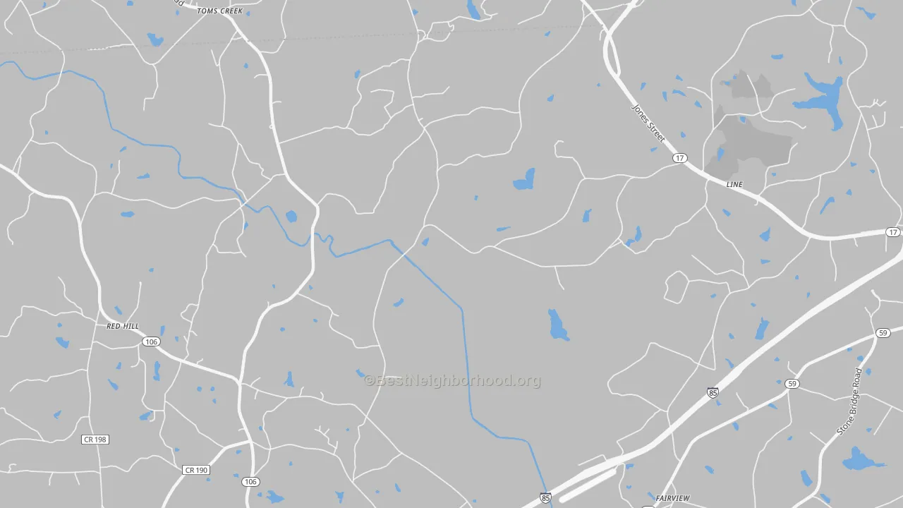 Transit Grade map of Toms Creek, GA