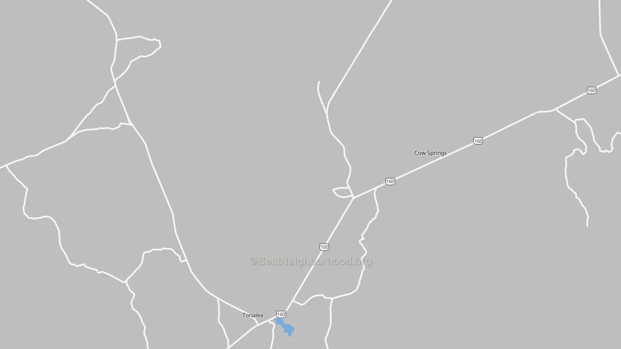 Transit Grade map of Tonalea, AZ