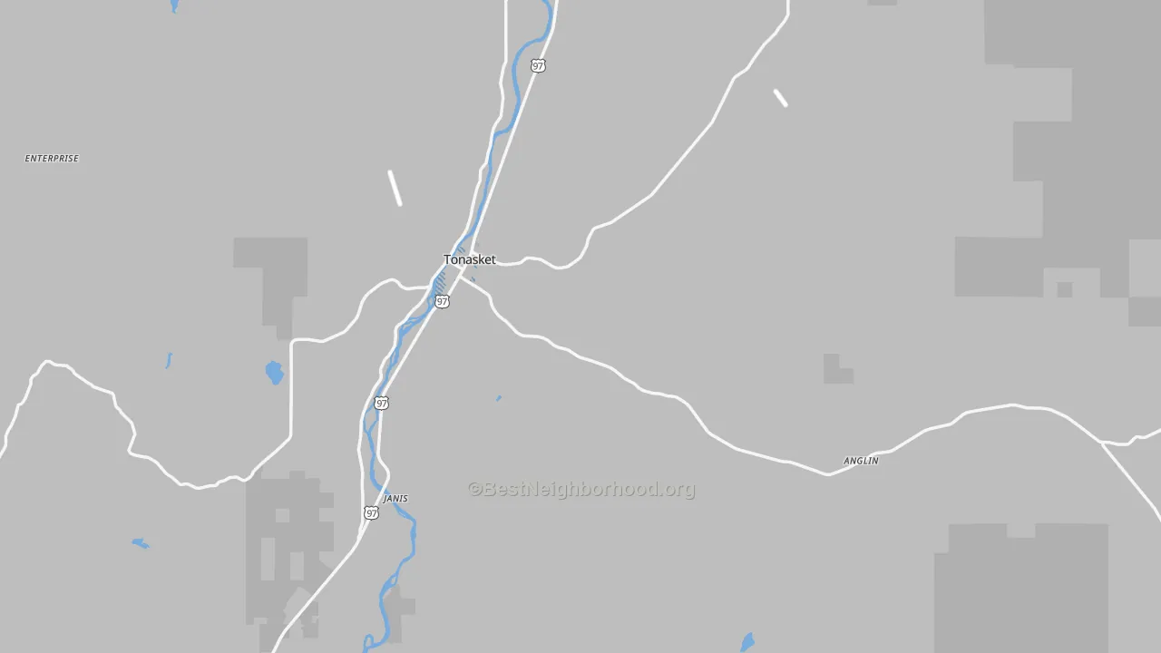 Transit Grade map of Tonasket, WA