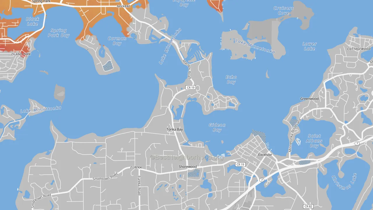Transit Grade map of Tonka Bay, MN