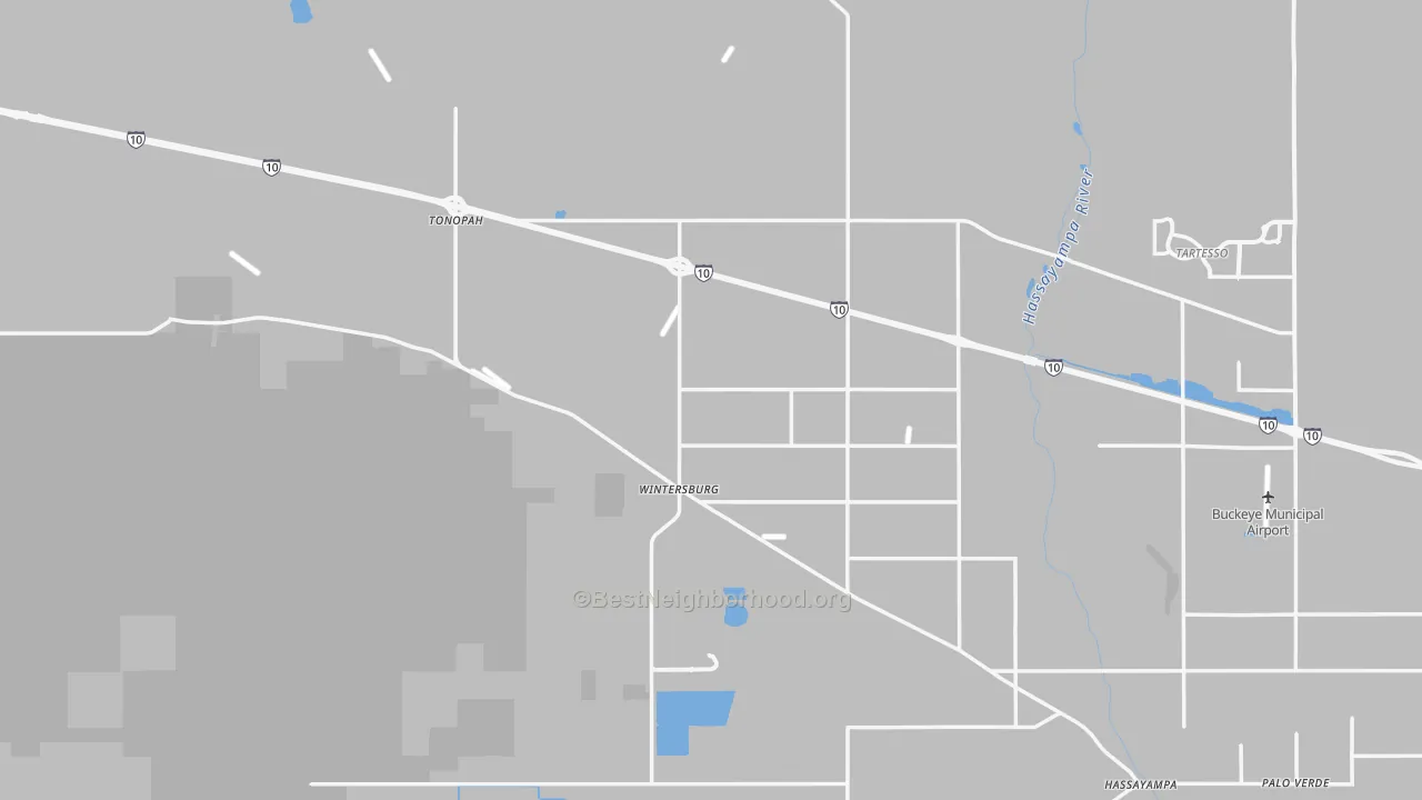 Transit Grade map of Tonopah, AZ