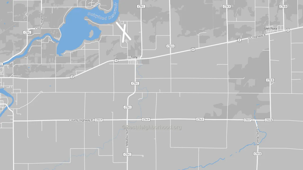 Transit Grade map of Tony, WI