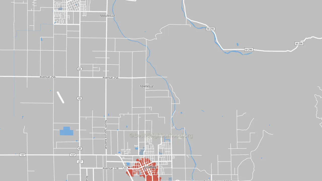 Transit Grade map of Tonyville, CA