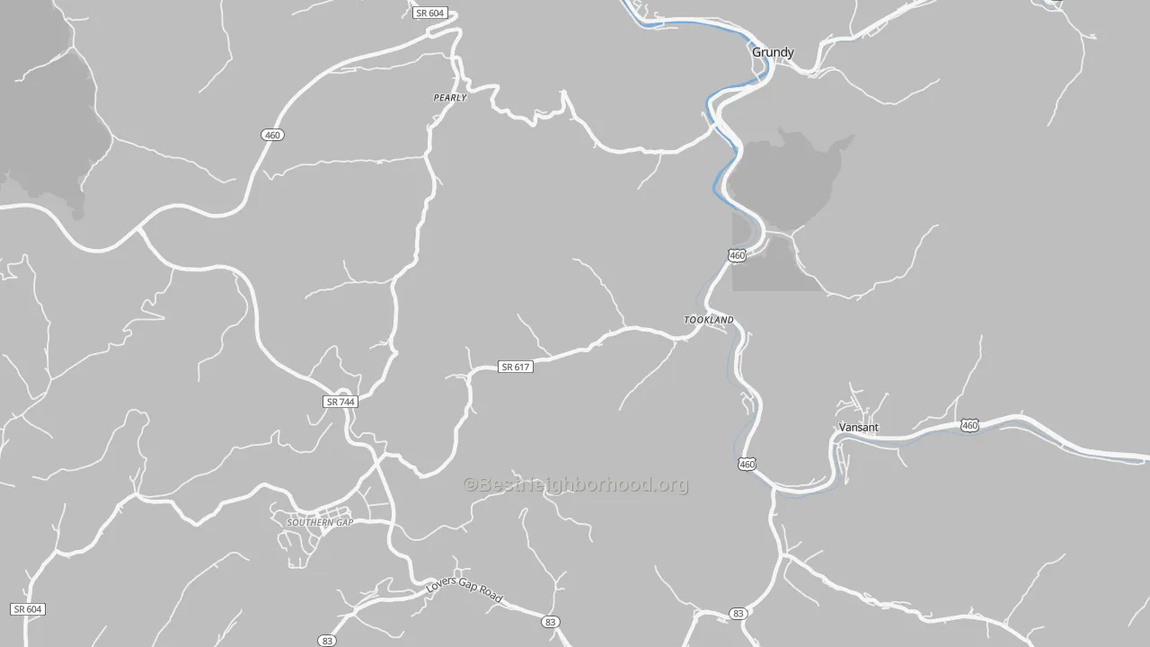 Transit Grade map of Tookland, VA