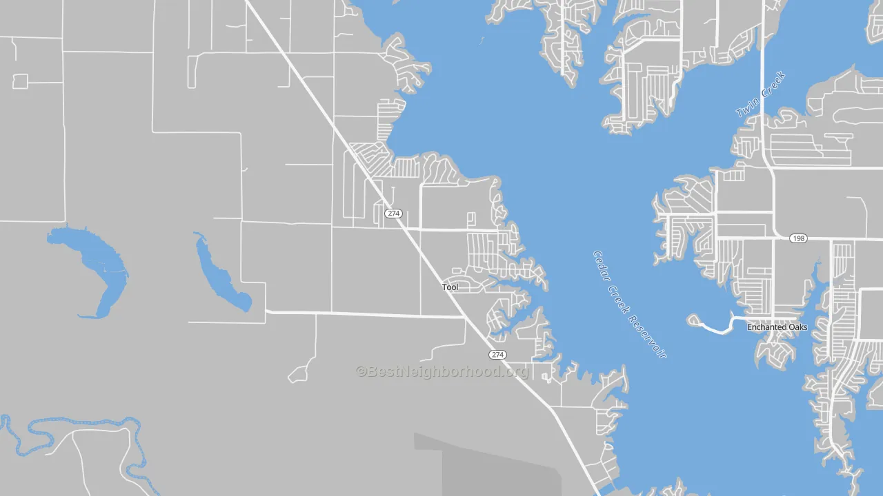 Transit Grade map of Tool, TX