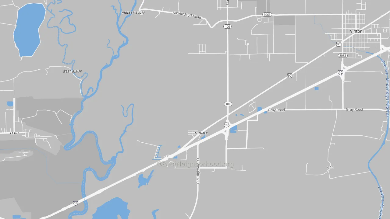 Transit Grade map of Toomey, LA