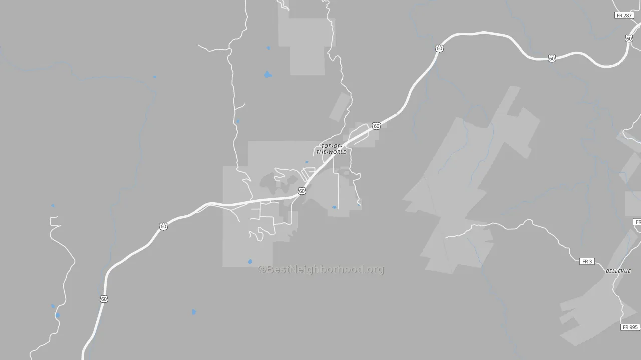 Transit Grade map of Top-of-the-World, AZ