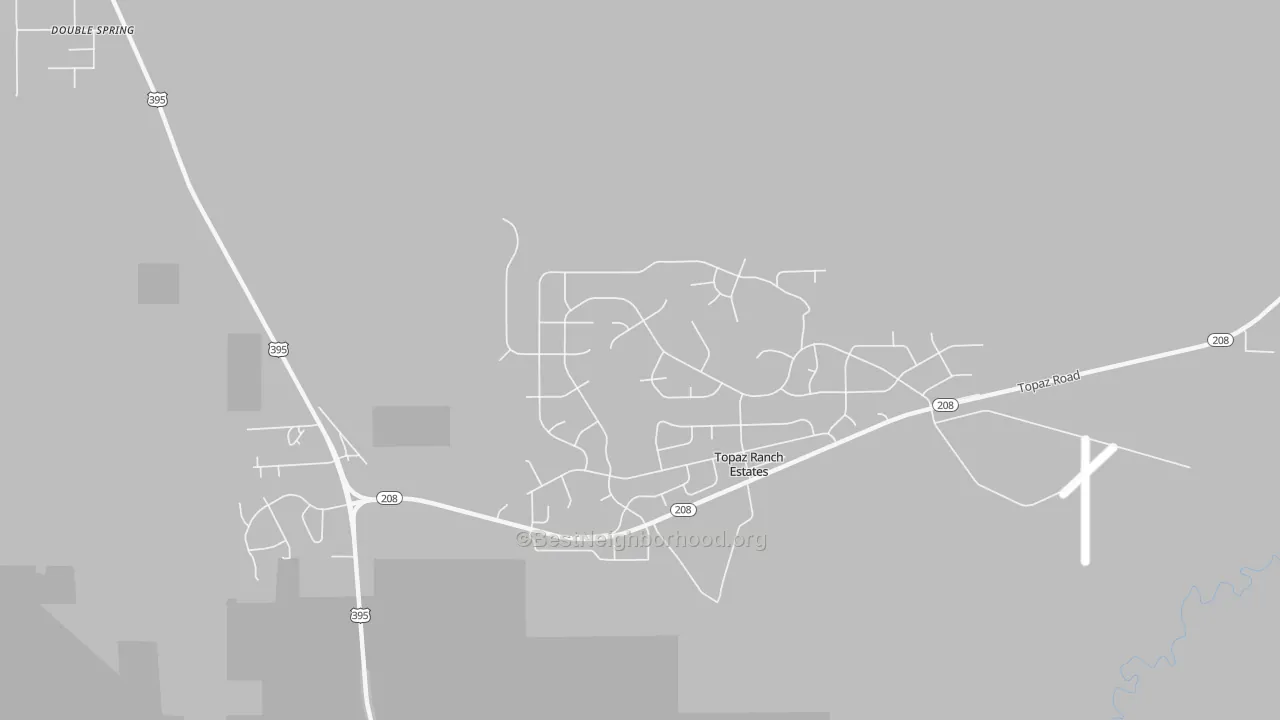 Transit Grade map of Topaz Ranch Estates, NV