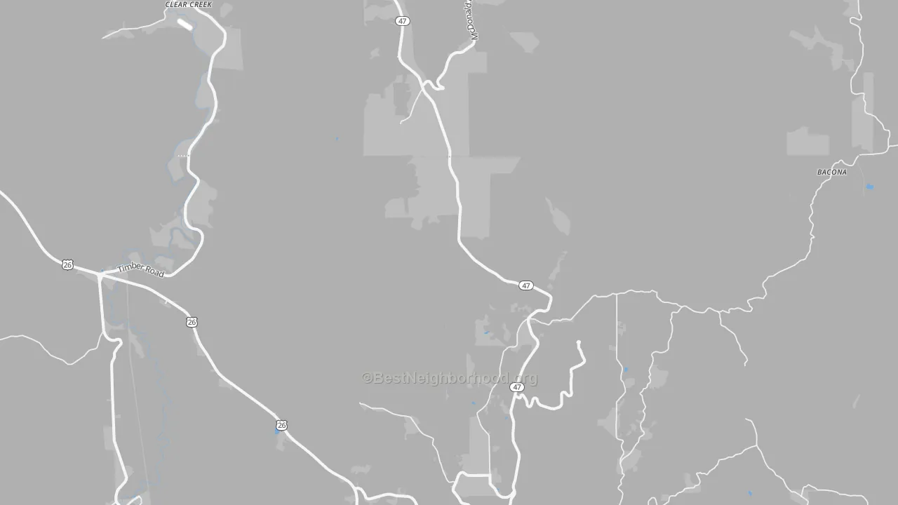 Transit Grade map of Tophill, OR