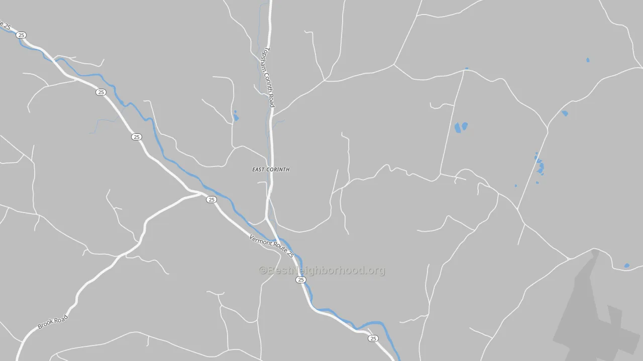 Transit Grade map of Topsham Four Corners, VT