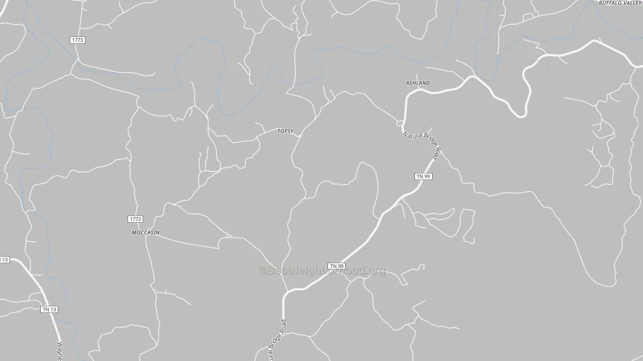 Transit Grade map of Topsy, TN