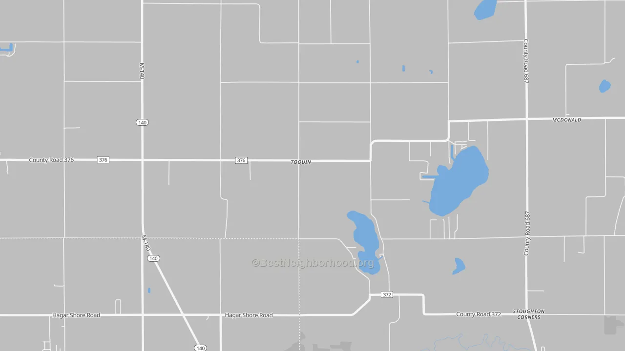 Transit Grade map of Toquin, MI