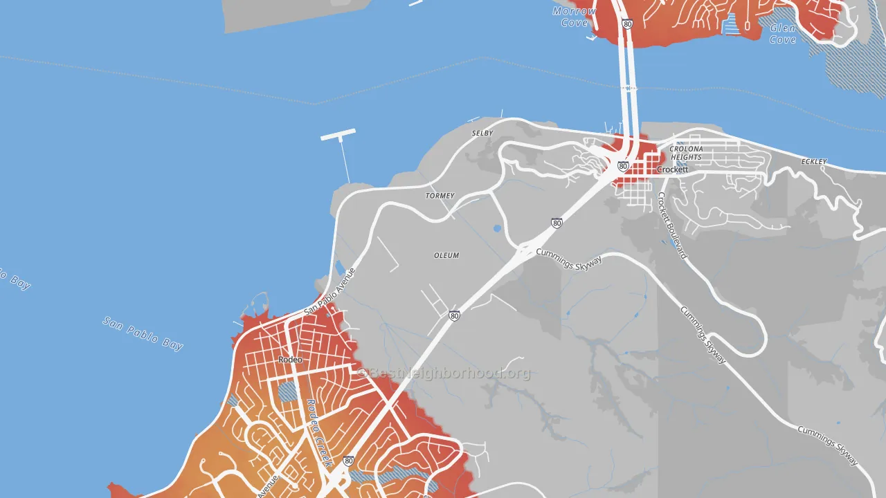 Transit Grade map of Tormey, CA