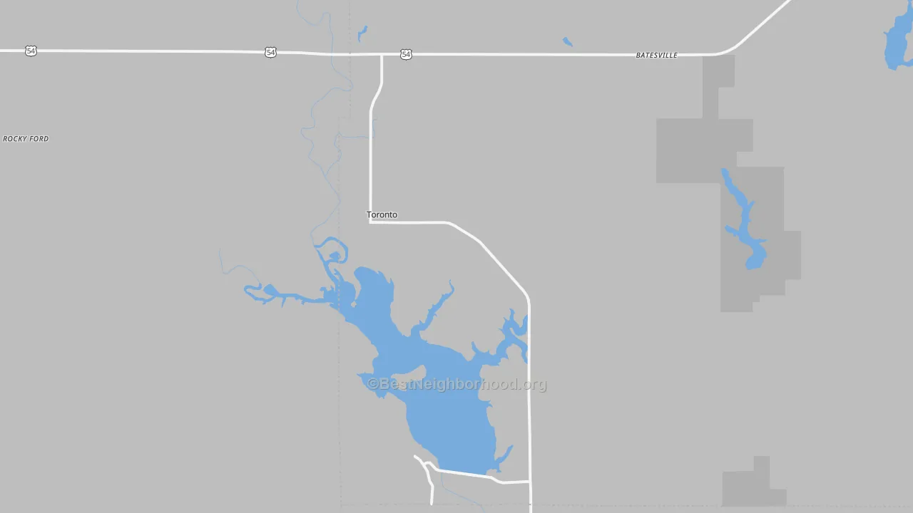 Transit Grade map of Toronto, KS