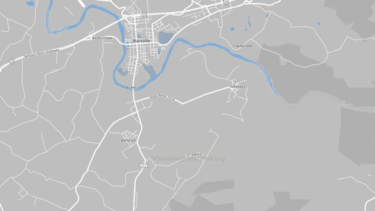 Transit Grade map of Torrance, PA