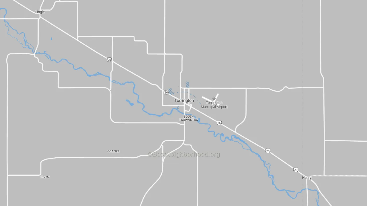 Transit Grade map of Torrington, WY