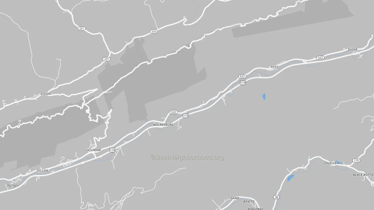 Transit Grade map of Totz, KY