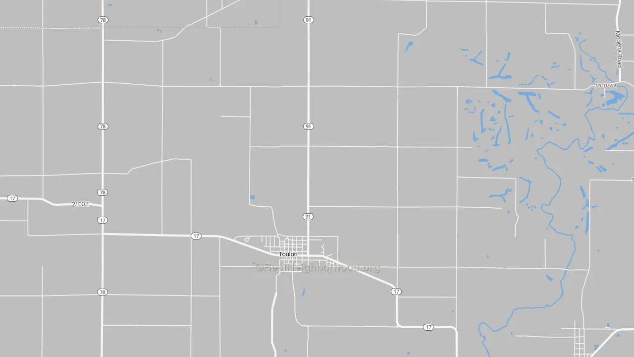 Transit Grade map of Toulon, IL