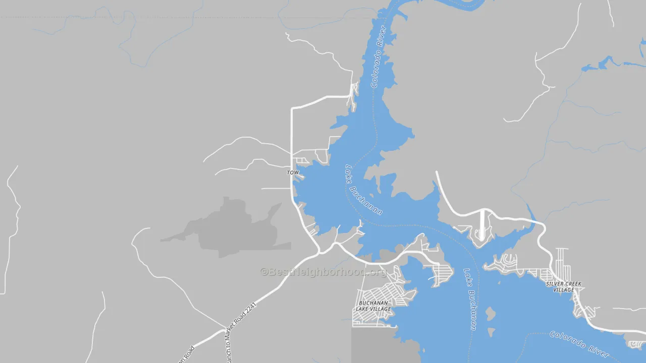 Transit Grade map of Tow, TX