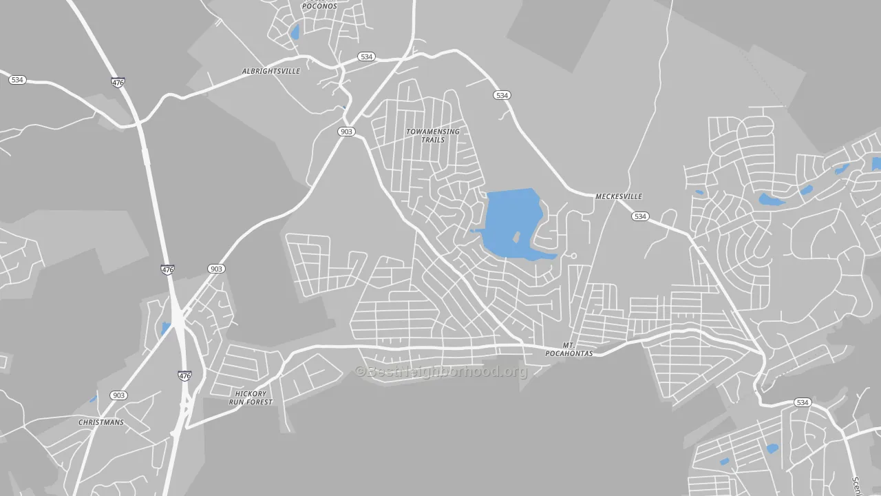Transit Grade map of Towamensing Trails, PA