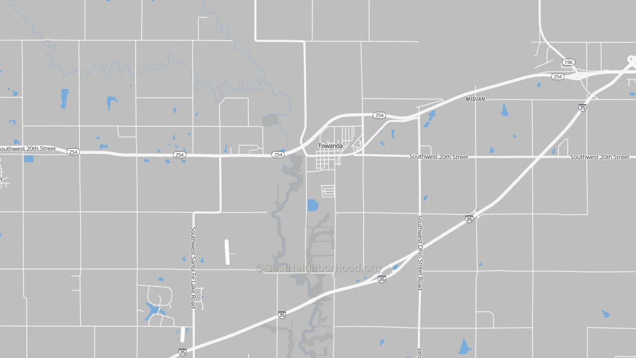Transit Grade map of Towanda, KS