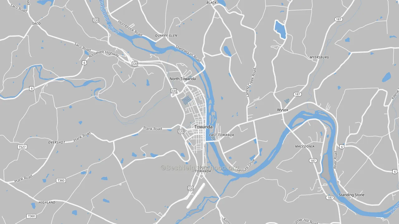 Transit Grade map of Towanda, PA