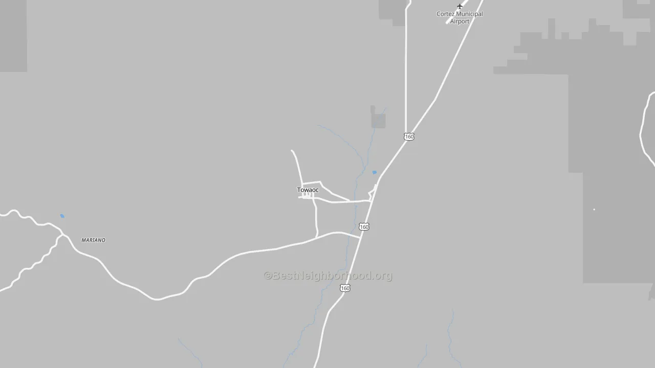 Transit Grade map of Towaoc, CO