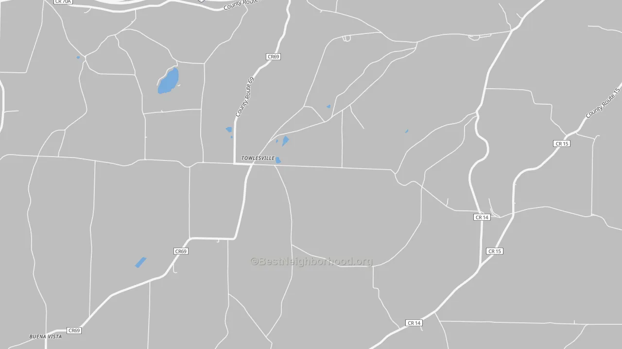 Transit Grade map of Towlesville, NY