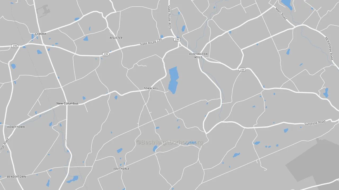 Transit Grade map of Town Hill, PA