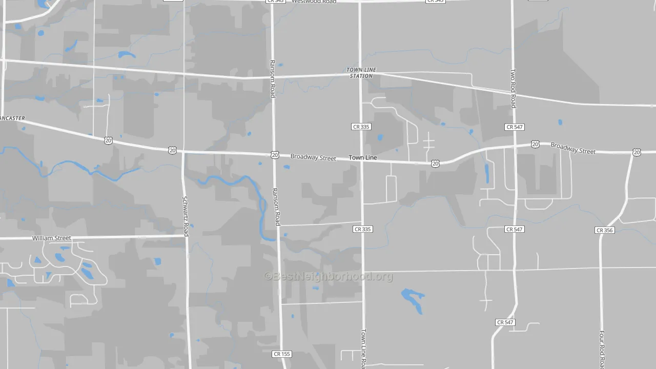 Transit Grade map of Town Line, NY