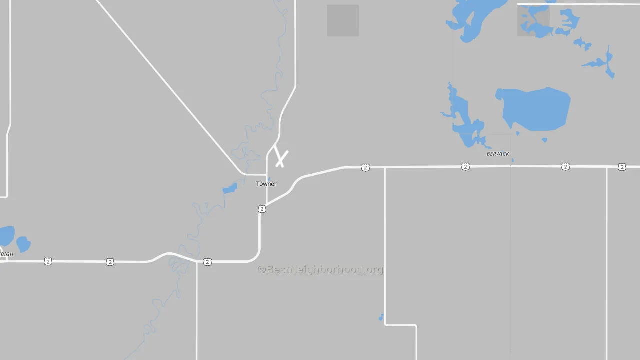 Transit Grade map of Towner, ND