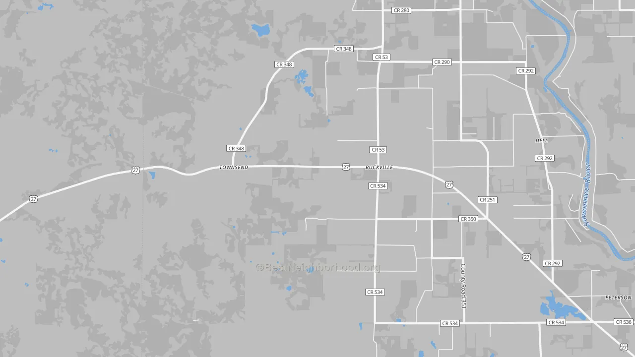 Transit Grade map of Townsend, FL