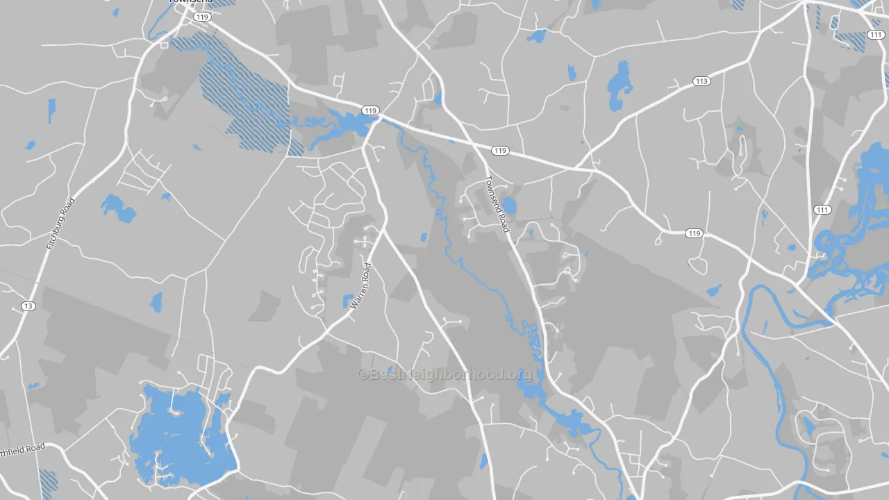Transit Grade map of Townsend Harbor, MA