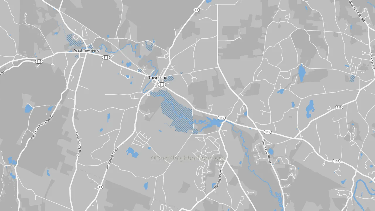 Transit Grade map of Townsend, MA