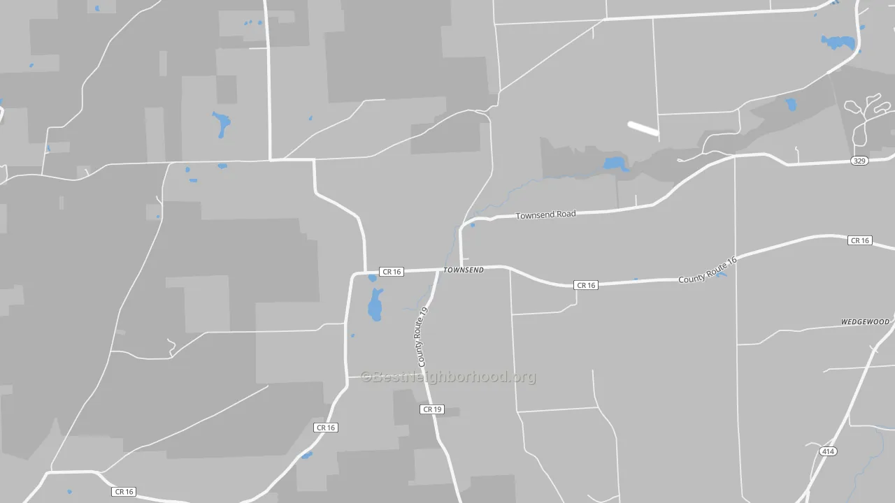 Transit Grade map of Townsend, NY
