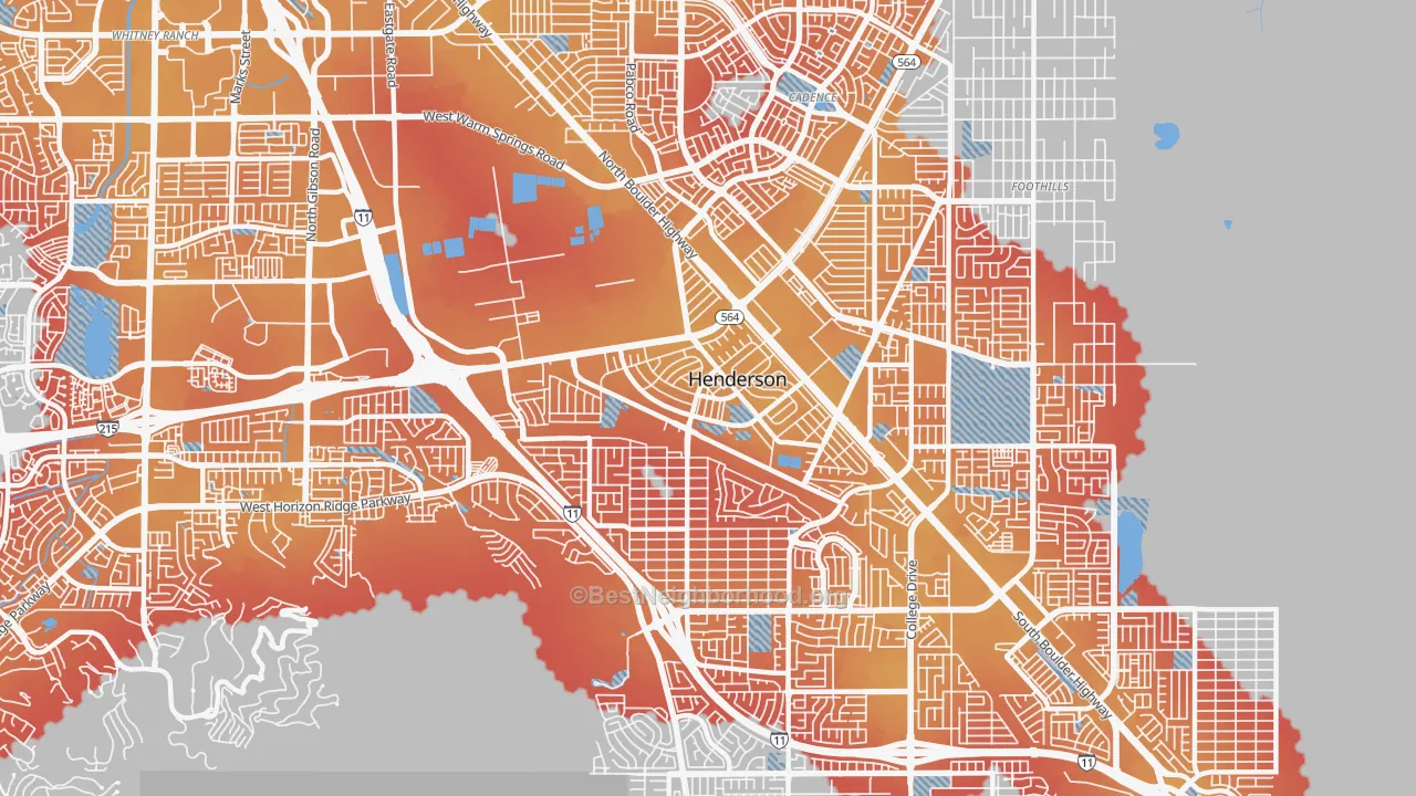 Transit Grade map of Townsite, Henderson, NV