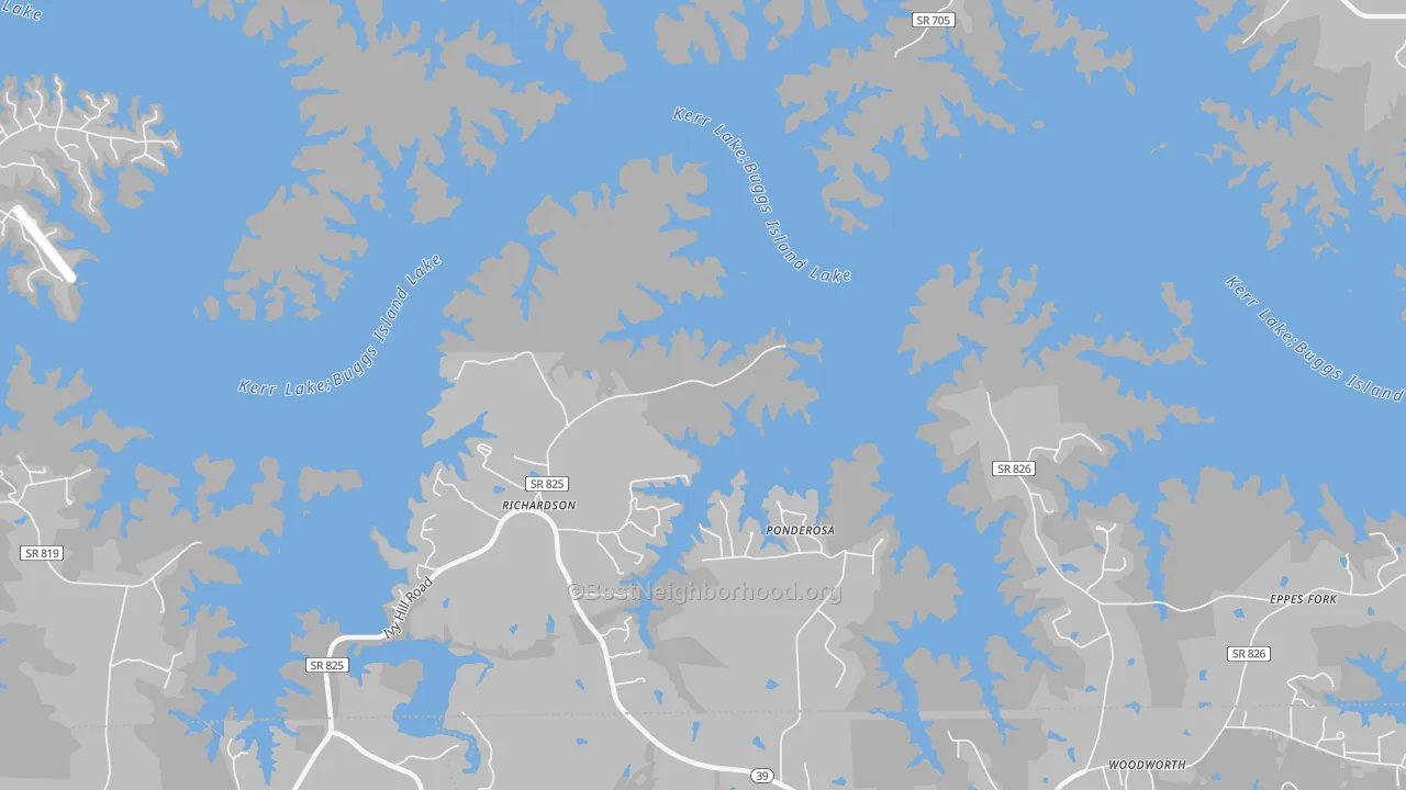 Transit Grade map of Townsville, VA