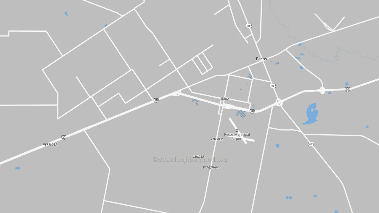 Transit Grade map of Toyahvale, TX