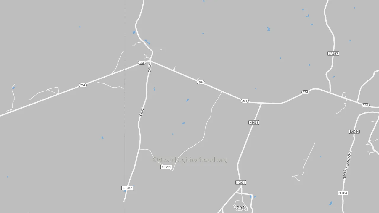 Transit Grade map of Toyei, AZ