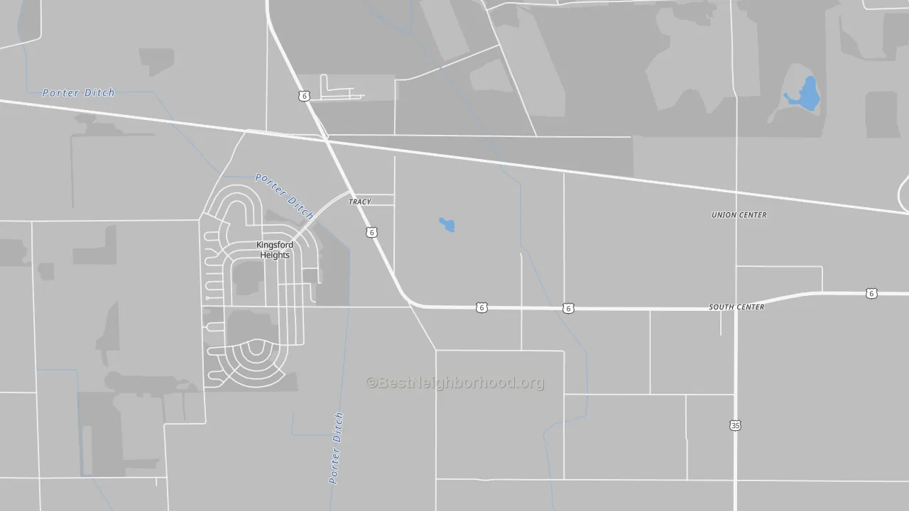 Transit Grade map of Tracy, IN