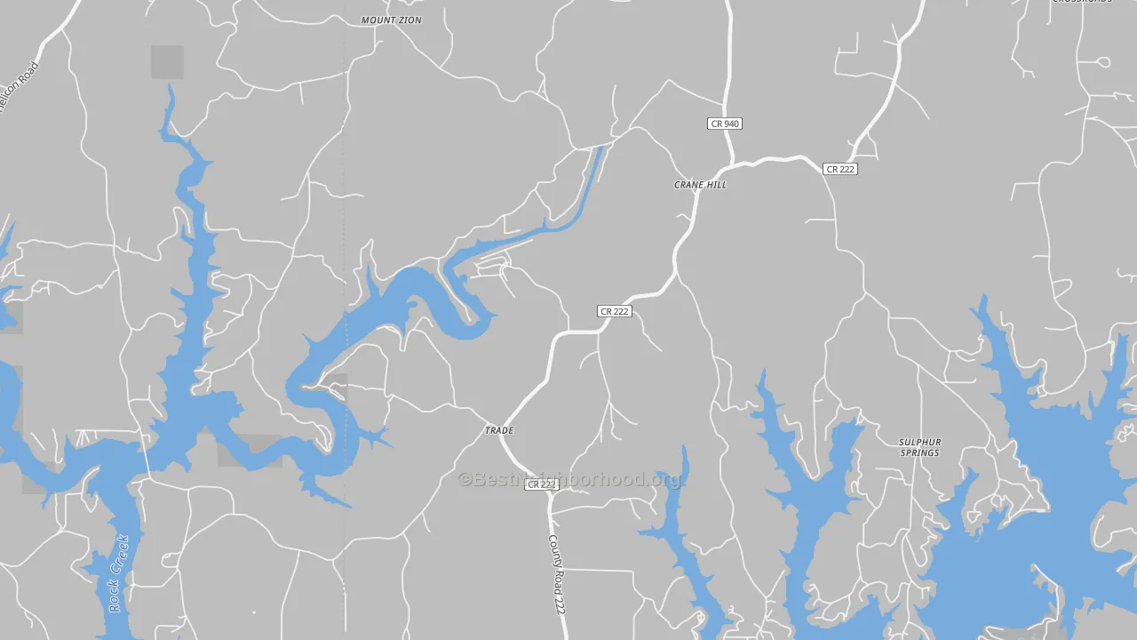 Transit Grade map of Trade, AL