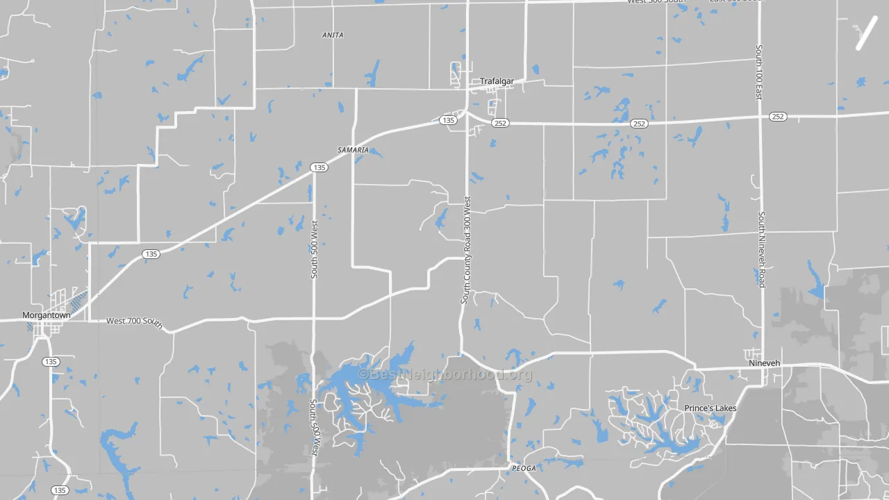 Transit Grade map of Trafalgar, IN