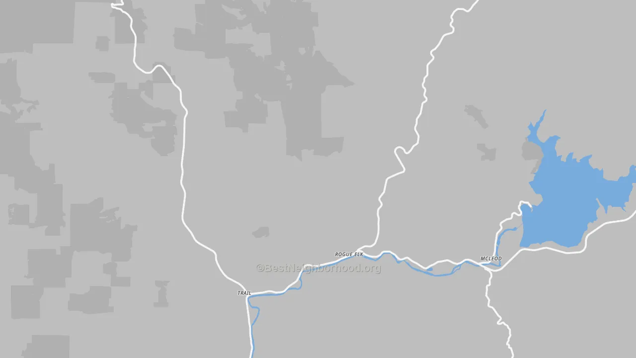 Transit Grade map of Trail, OR