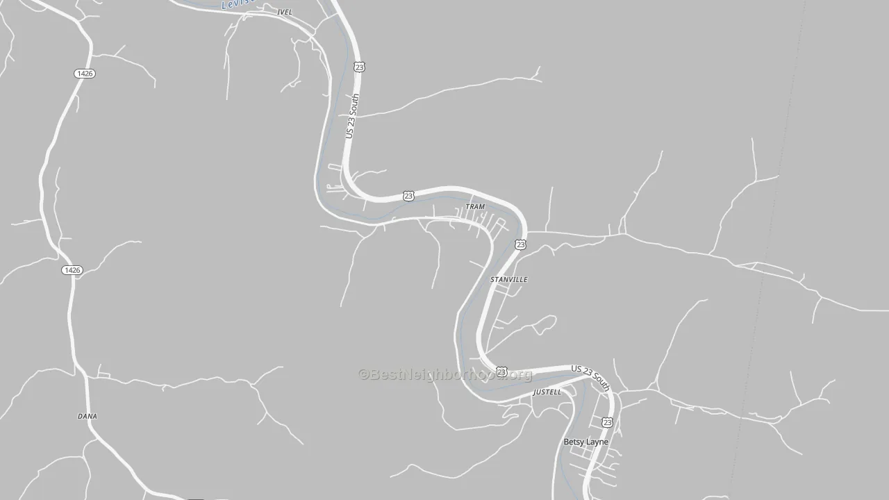 Transit Grade map of Tram, KY