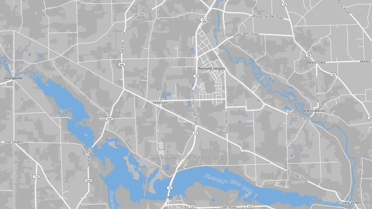 Transit Grade map of Transfer, PA