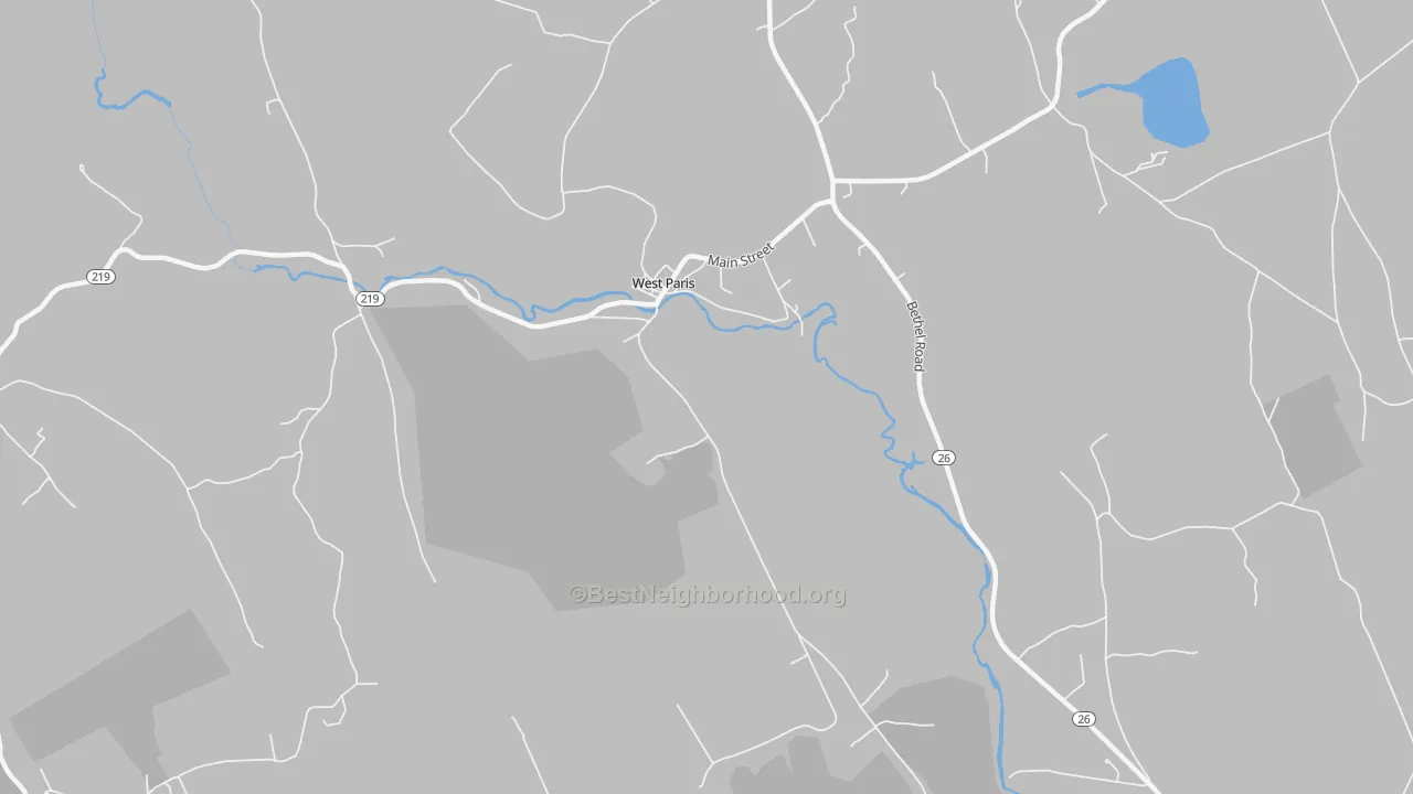 Transit Grade map of Trap Corner, ME
